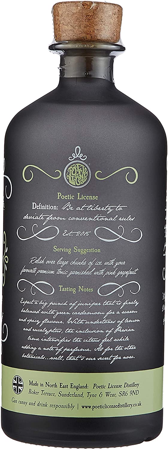 Poetic License Northern Dry Gin 70cl Buy Online For Nationwide Delivery Champagne King