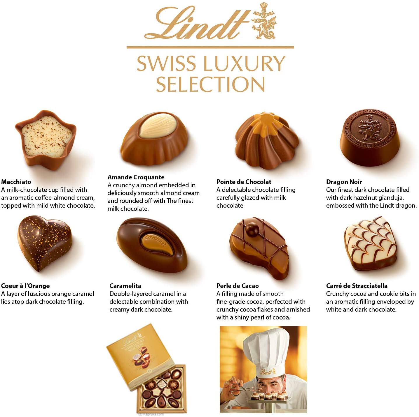 Lindt Swiss Luxury Selection Chocolate Box 145g Buy Online For Nationwide Delivery Champagne 1299