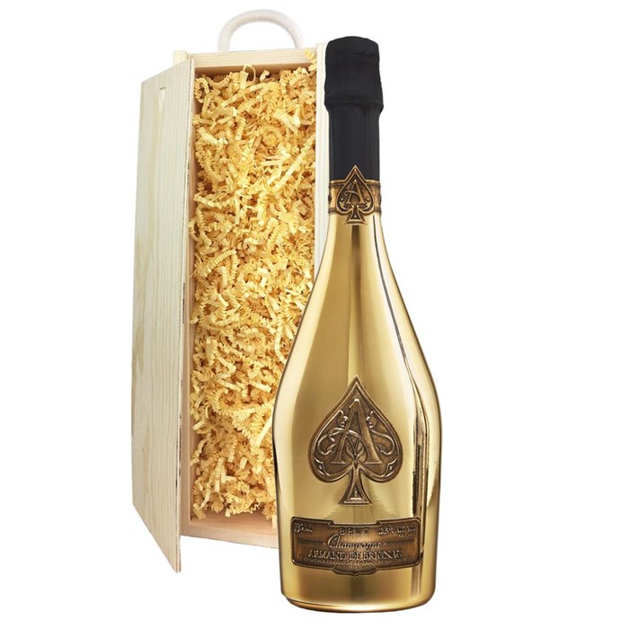 View Armand de Brignac Brut Gold 75cl In Pine Gift Box