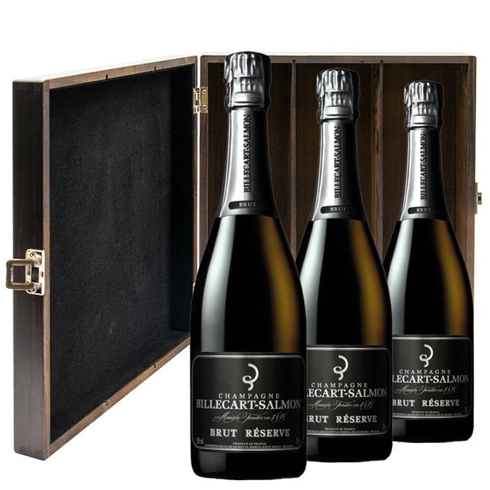 View Billecart Salmon Le Reserve Champagne 75cl Three Bottle Luxury Gift Box