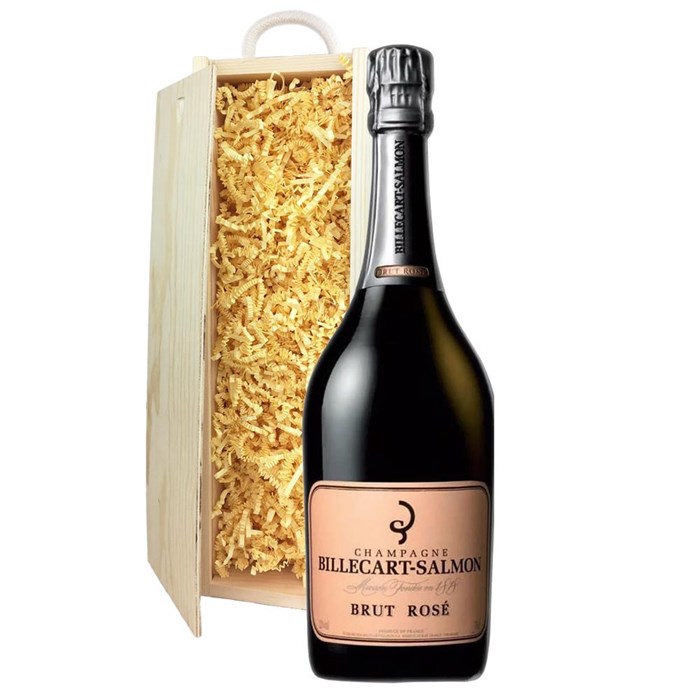 View Billecart Salmon Le Rose Champagne 75cl In Pine Gift Box