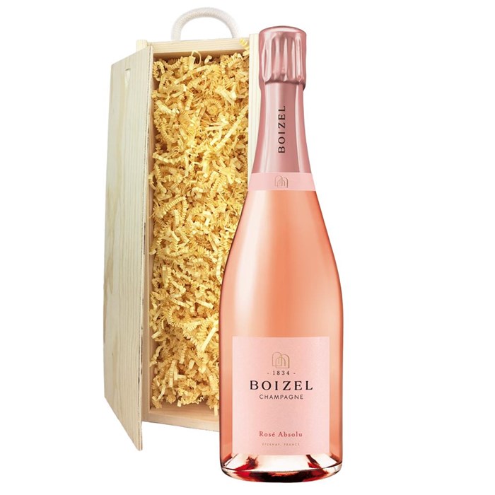 View Boizel Rose Absolu Champagne 75cl In Pine Gift Box