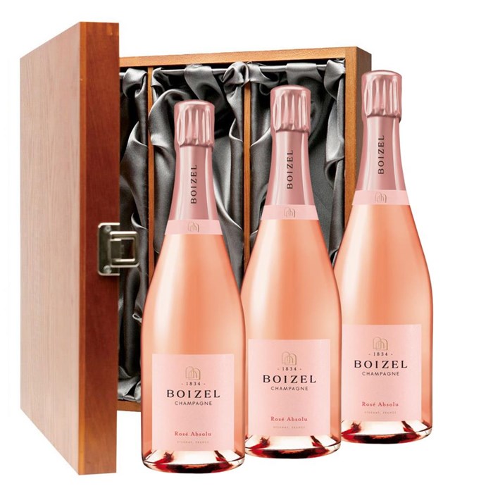 View Boizel Rose Absolu Champagne 75cl Three Bottle Luxury Gift Box