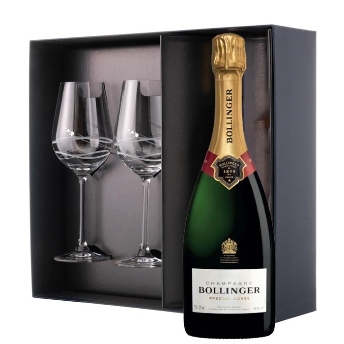 View Bollinger Special Cuvee Brut 75cl And Venezia Glasses Gift Box Set