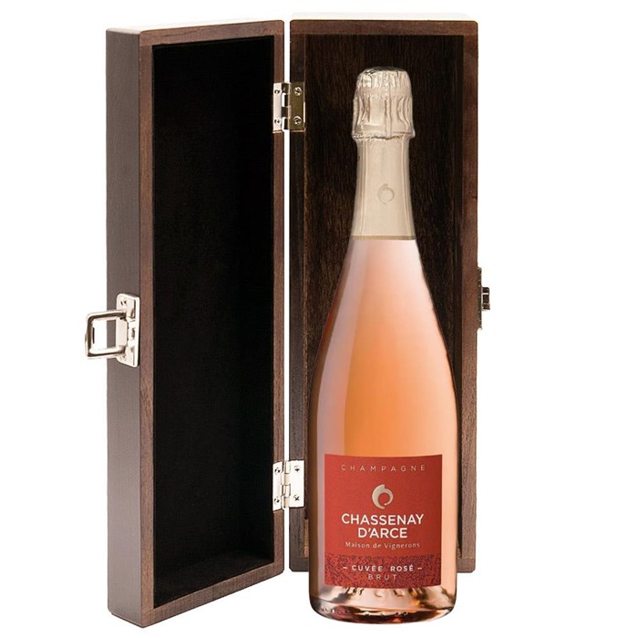 View Chassenay dArce Cuvee Rose Champagne 75cl in Luxury Elm Wood  Gift Box