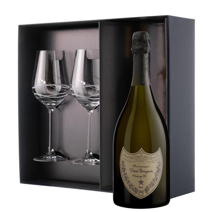 View Dom Perignon Brut 2015 Champagne 75cl And Venezia Glasses Gift Box Set