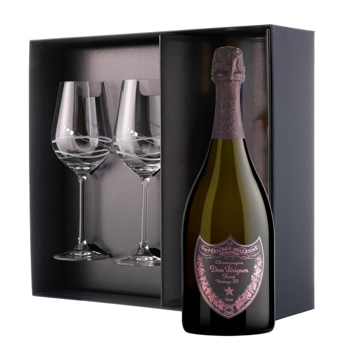 View Dom Perignon, Rose 2006 75cl And Venezia Glasses Gift Box Set