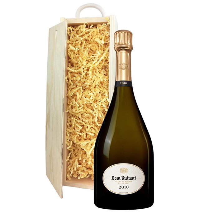 View Dom Ruinart Blanc de Blancs 2010 Champagne 75cl In Pine Gift Box