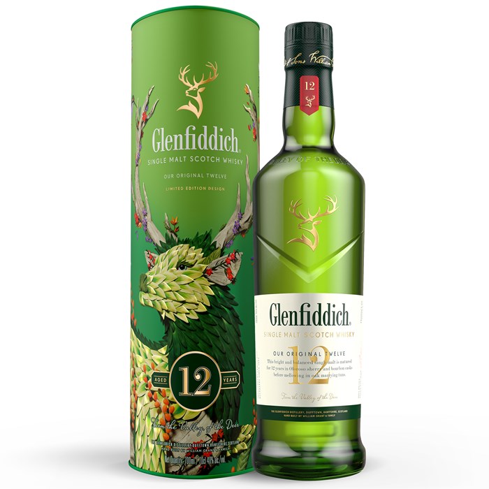 View Glenfiddich 12 Year Old Single Malt Whisky In Festive Gift Box