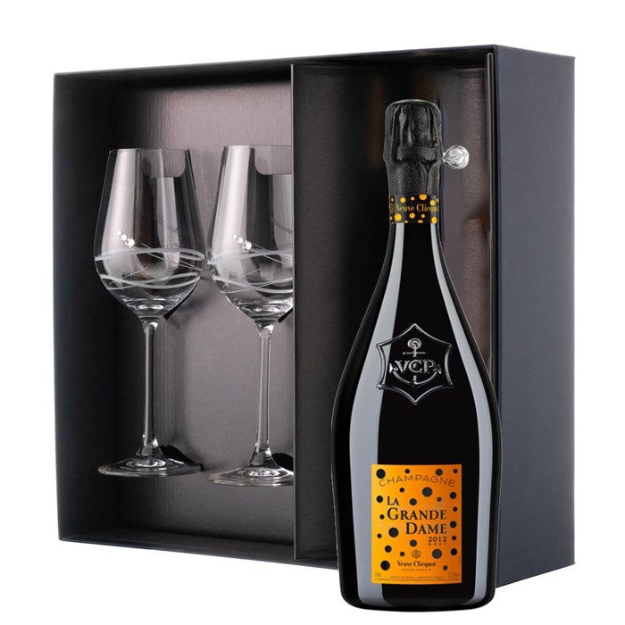 View La Grande Dame 2012 Champagne 75cl And Venezia Glasses Gift Box Set