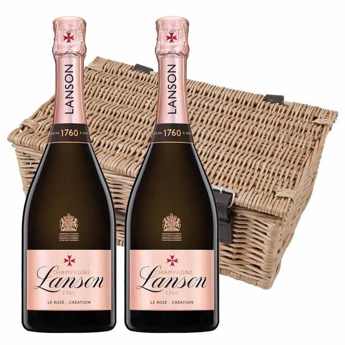 View Lanson Le Rose Creation Champagne 75cl Twin Hamper (2x75cl)