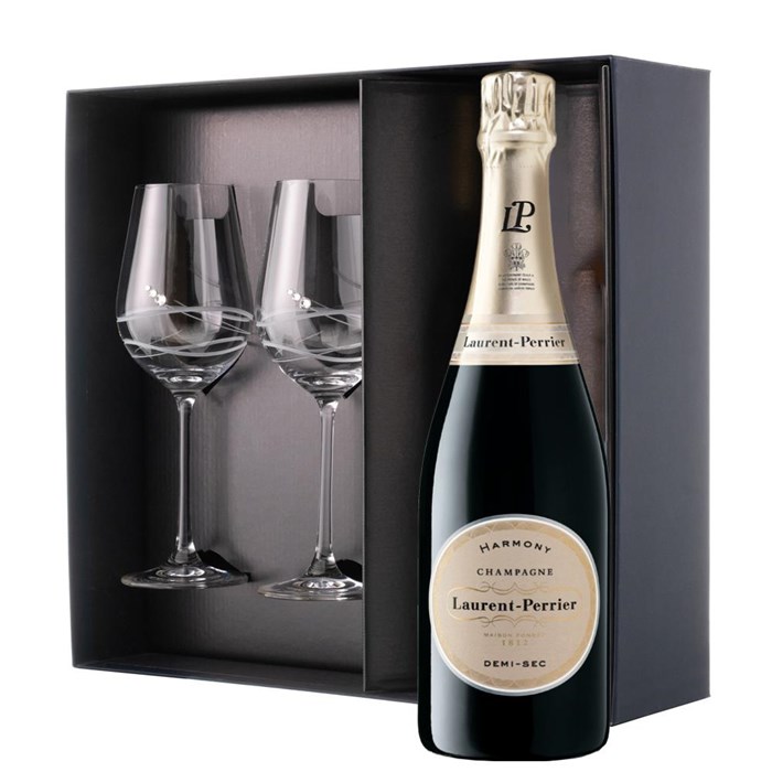 View Laurent Perrier Demi-Sec Champagne 75cl And Venezia Glasses Gift Box Set