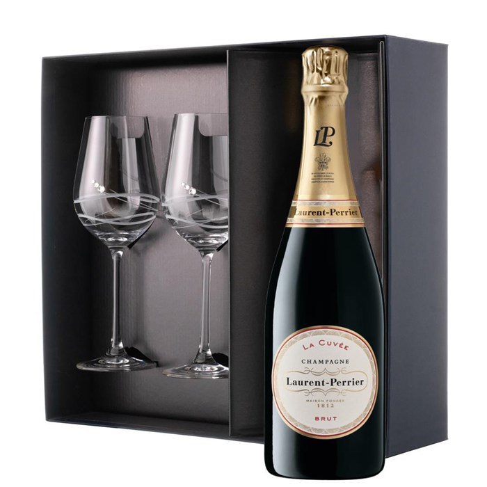 View Laurent Perrier La Cuvee Champagne 75cl And Venezia Glasses Gift Box Set