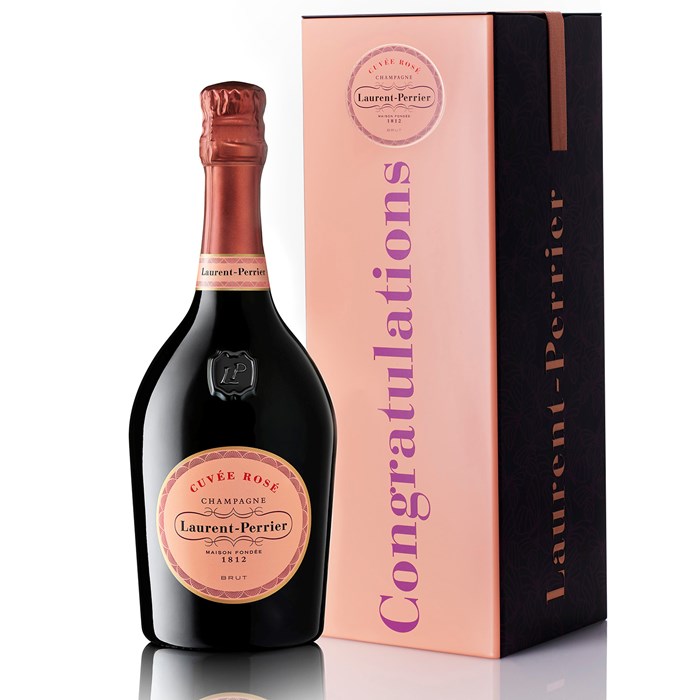 View Laurent Perrier Cuvee Rose Congratulations Tin 75cl