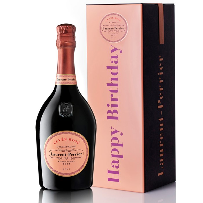 View Laurent Perrier Cuvee Rose Happy Birthday Tin 75cl