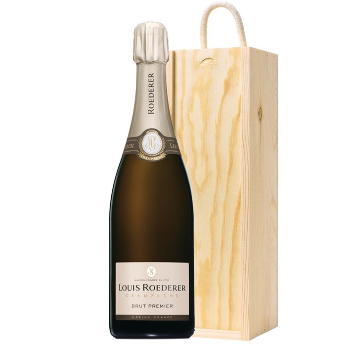 View Louis Roederer Brut Premier 75cl In Pine Gift Box