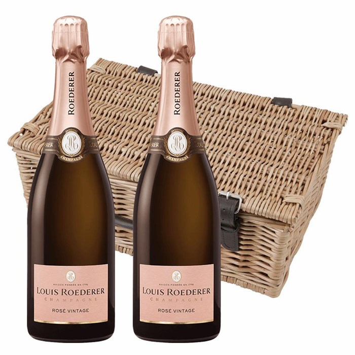 Louis Roederer Vintage Rose 2015 Champagne 75cl Twin Hamper (2x75cl ...