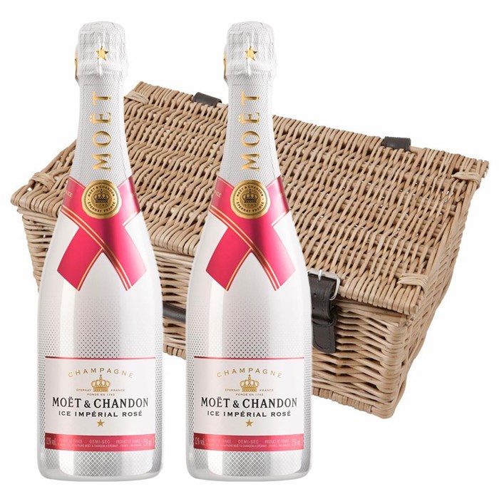 View Moet & Chandon Ice Imperial Rose 75cl Twin Hamper (2x75cl)