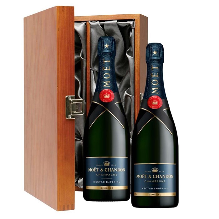 View Moet & Chandon Nectar Demi Sec Champagne 75cl Twin Luxury Gift Boxed (2x75cl)