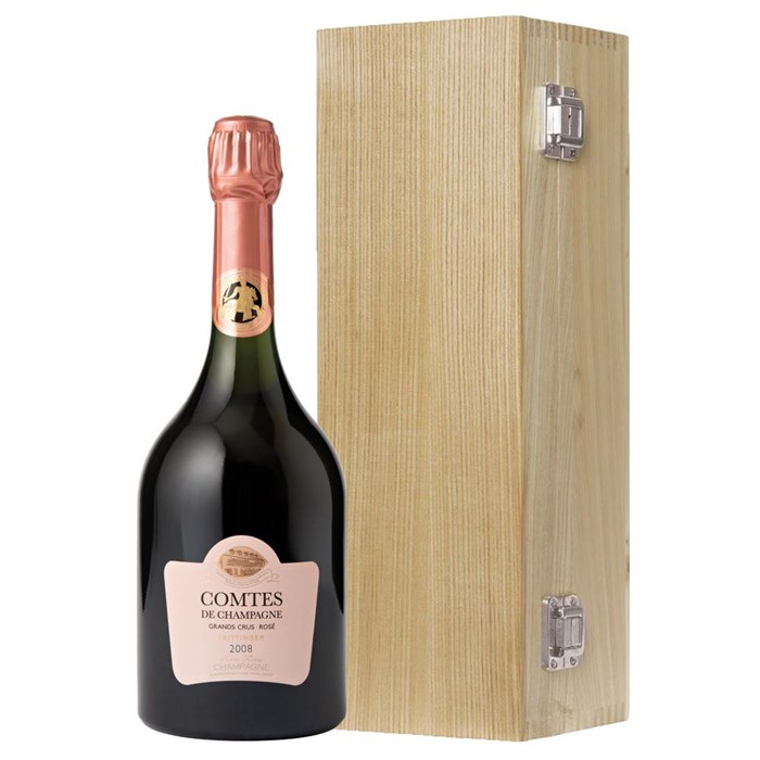 View Taittinger Comtes de Champagne Rose 2009 75cl Oak Luxury Gift Boxed