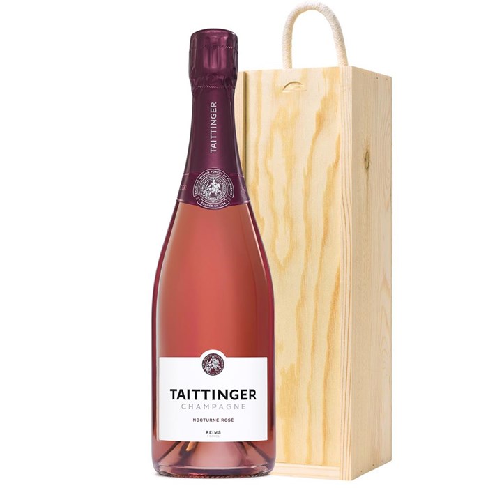 View Taittinger Nocturne Rose Sec Champagne 75cl In Pine Gift Box