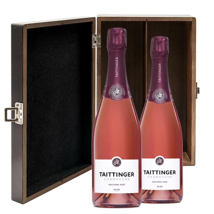 View Taittinger Nocturne Rose Sec Champagne 75cl Twin Luxury Gift Boxed (2x75cl)