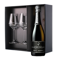 Buy & Send Billecart Salmon Le Reserve Champagne 75cl And Venezia Glasses Gift Box Set