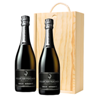 Buy & Send Billecart Salmon Le Reserve Champagne 75cl Twin Pine Wooden Gift Box (2x75cl)