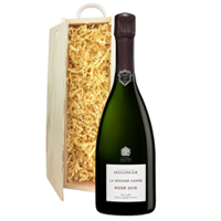 Buy & Send Bollinger Grande Annee Rose 2015 Champagne 75cl In Pine Gift Box