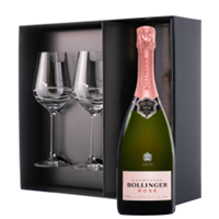 Buy & Send Bollinger Rose Champagne 75cl And Venezia Glasses Gift Box Set