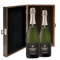 Buy & Send Chassenay d'Arce Cuvee Premiere Brut Champagne 75cl Twin Luxury Elm Wood Gift Box (2x75cl)