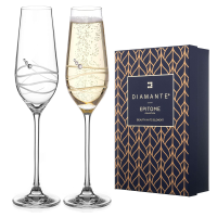 Buy & Send Diamante Venezia Champagne Flutes Adorned with Swarovski Crystals – Set of 2