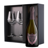 Buy & Send Dom Perignon, Rose 2006 75cl And Venezia Glasses Gift Box Set