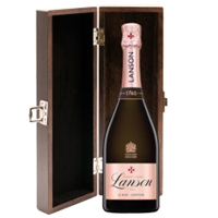 Buy & Send Lanson Le Rose Creation Champagne 75cl in Luxury Elm Wood  Gift Box