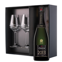 Buy & Send Lanson Le Vintage 2013 Champagne 75cl And Venezia Glasses Gift Box Set