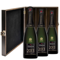 Buy & Send Lanson Le Vintage 2013 Champagne 75cl Three Bottle Luxury Elm Wood Gift Box