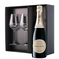 Buy & Send Laurent Perrier Demi-Sec Champagne 75cl And Venezia Glasses Gift Box Set