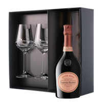 Buy & Send Laurent Perrier Rose Champagne 75cl And Venezia Glasses Gift Box Set