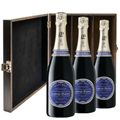 Buy & Send Laurent Perrier Ultra Brut Champagne 75cl Three Bottle Luxury Elm Wood Gift Box