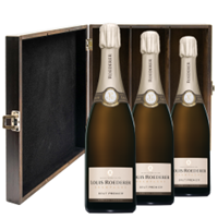 Buy & Send Louis Roederer Brut Premier 75cl Three Bottle Luxury Elm Wood Gift Box