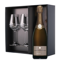 Buy & Send Louis Roederer Brut Vintage 2015 Champagne 75cl And Venezia Glasses Gift Box Set