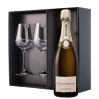 Buy & Send Louis Roederer Collection 244 Champagne 75cl And Venezia Glasses Gift Box Set