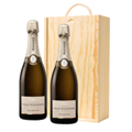 Buy & Send Louis Roederer Collection 244 Champagne 75cl Twin Pine Wooden Gift Box (2x75cl)