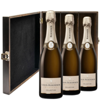 Buy & Send Louis Roederer Collection 245 Champagne 75cl Three Bottle Luxury Elm Wood Gift Box