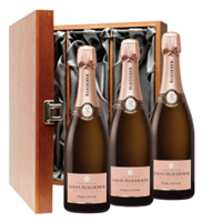 Buy & Send Louis Roederer Vintage Rose 2017 Champagne 75cl Three Bottle Luxury Gift Box