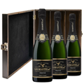 Buy & Send Martel Prestige Brut Champagne 75cl Three Bottle Luxury Elm Wood Gift Box