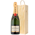 Buy & Send Moet And Chandon Brut Champagne 75cl In Pine Gift Box