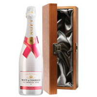 Buy & Send Moet & Chandon Ice Imperial Rose 75cl in Luxury Elm Wood  Gift Box