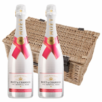 Buy & Send Moet & Chandon Ice Imperial Rose 75cl Twin Hamper (2x75cl)