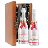 Buy & Send Moet & Chandon Ice Imperial Rose 75cl Twin Luxury Gift Boxed (2x75cl)